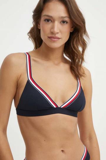 Купальный бюстгальтер Tommy Hilfiger цвет синий слегка упрочнённая чашечка Купальный бюстгальтер Tommy Hilfiger цвет синий слегка упрочнённая чашечка