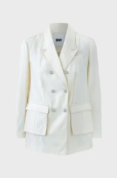Женский белый блейзер STRAIGHT CUT Белый 2 DKNY D2A4C168