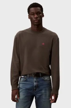 Мужской коричневый свитшот LS EU 350TERRY Коричневый L Calvin Klein Jeans LV04RC296G