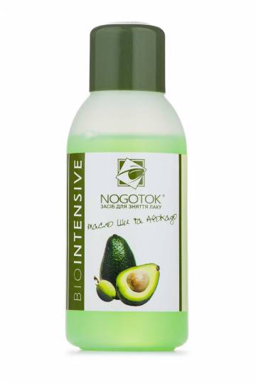 Жидкость для снятия лака Nogotok Biointesive Масло Ши и Авокадо с ацетоном, 100мл