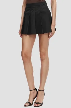 Женская черная плиссированная юбка Черный L Guess W6YD14.W2940;JBLK