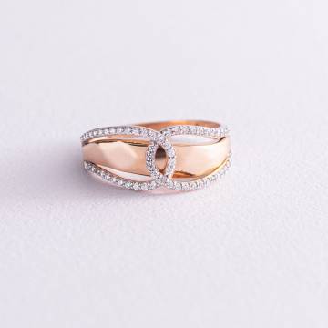 Золотое кольцо с фианитами к04866 Золотое кольцо с фианитами к04866