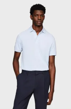 Мужское голубое поло DC OXFORD MODAL REGULAR Голубой S Tommy Hilfiger MW0MW34756