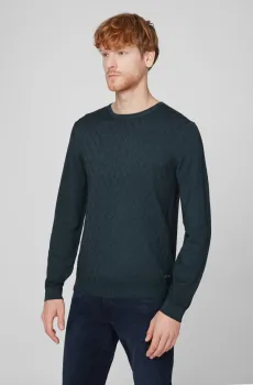 Мужской зеленый шерстяной джемпер Зеленый S Pierre Cardin РС.-C5 50710.5038