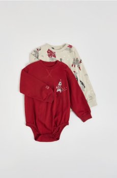 Reserved - Бавовняний боді 2 шт. - червоний - 985FG-33X