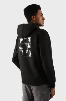 Мужское черное худи GRID MONOGRAM HOODIE Черный XXL Calvin Klein Jeans J30J325639