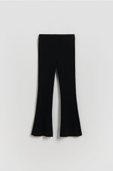 Reserved - Ребристі розкльошені легінси - чорний - 168HN-99X