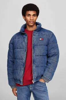 Мужская синяя джинсовая куртка DENIM PUFFER Синий S Tommy Jeans DM0DM20438