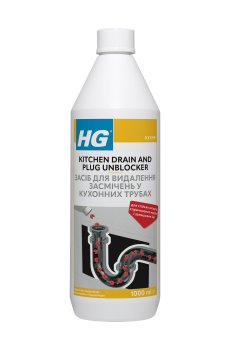 Средство для удаления засоров в кухонных трубах HG Kitchen Drain And Plug Unblocker, 1 л