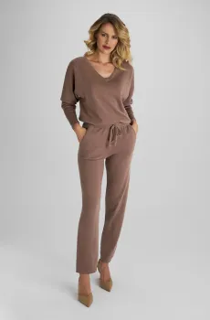 Женские коричневые кашемировые брюки Коричневый 42 MARC&ANDRE W22-00CH0410