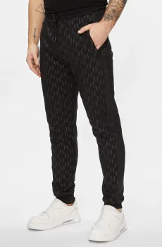 Мужские черные спортивные брюки с узором Черный L Karl Lagerfeld 542951.705077;990