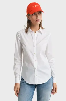Женская белая рубашка SLIM POPLIN SOLID Белый 38 Gant 4300486
