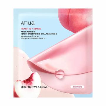 Осветляющая маска для лица Anua Peach 70 Niacin Brightening Collagen Mask с коллагеном, 38 г Осветляющая маска для лица Anua Peach 70 Niacin Brightening Collagen Mask с коллагеном, 38 г