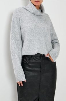 Меланжева водолазка - сірий