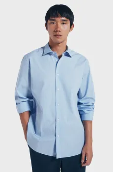 Мужская голубая рубашка в клетку Голубой M SPRINGFIELD 1502914