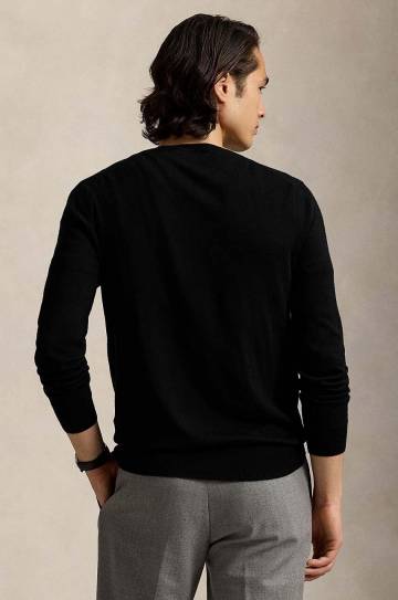 Шерстяной свитер Polo Ralph Lauren RWS-Longsleeve цвет чёрный лёгкий 710946142 Шерстяной свитер Polo Ralph Lauren RWS-Longsleeve цвет чёрный лёгкий 710946142