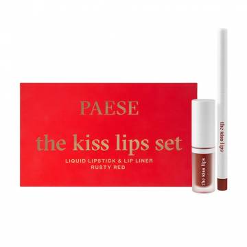 Набор для макияжа губ Paese The Kiss Lips 04 Rusty Red (жидкая помада, 3.4 мл + карандаш, 0.3 г) Набор для макияжа губ Paese The Kiss Lips 04 Rusty Red (жидкая помада, 3.4 мл + карандаш, 0.3 г)
