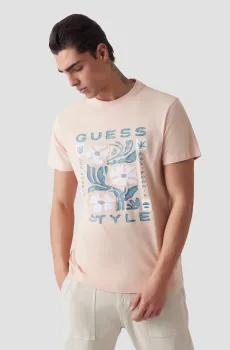 Мужская бежевая футболка Бежевый S Guess M5GI05.I3Z14;G1K2