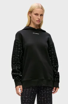 Женское черное худи boucle Черный XS Karl Lagerfeld A4W20064