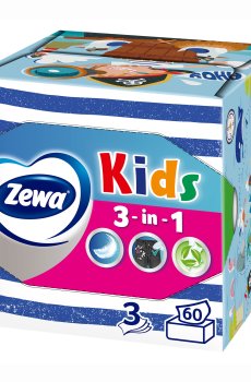 Косметические салфетки Zewa Kids 3-слойные, 60 шт