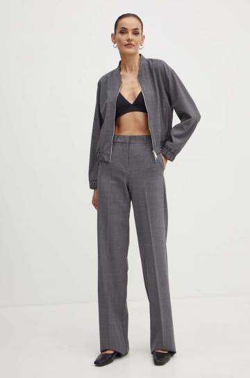 Куртка с примесью шерсти Marella цвет серый переходная oversize 2423046024200 Куртка с примесью шерсти Marella цвет серый переходная oversize 2423046024200