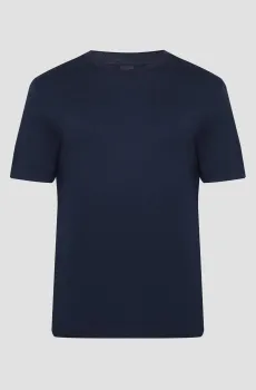 Мужская темно-синяя футболка Синий M BOSS 50536636;404