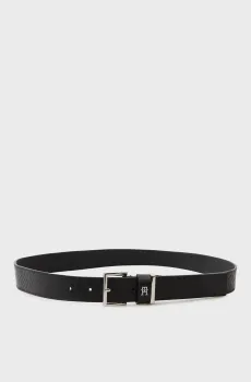 Женский черный кожаный ремень SQUARE 3.0 Черный 75 Tommy Hilfiger AW0AW18110