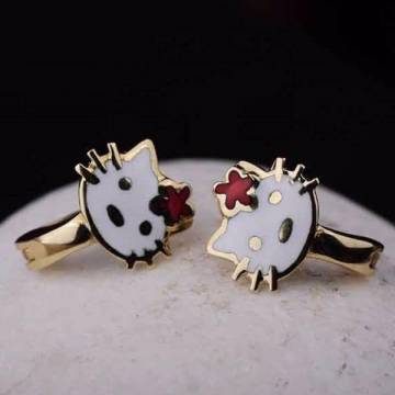 Серьги "Hello Kitty"(эмаль) с01710 Серьги "Hello Kitty"(эмаль) с01710