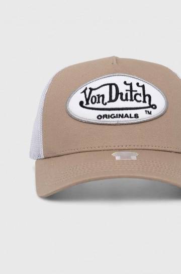 Кепка Von Dutch цвет бежевый с аппликацией Кепка Von Dutch цвет бежевый с аппликацией