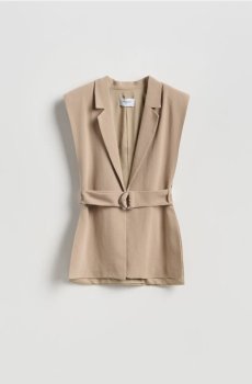 Reserved - Жилет із додаванням ліоцелу - бежевий - 567KK-80X