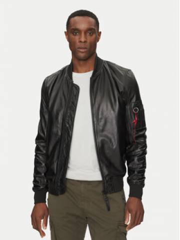Alpha Industries Шкіряна куртка Ma-1 156141 Чорний Regular Fit Alpha Industries Шкіряна куртка Ma-1 156141 Чорний Regular Fit