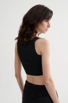 Кроп топ чорний Estro ER00112727
