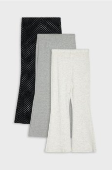 Бавовняні легінsy кльош 3 pack - різнобарвний