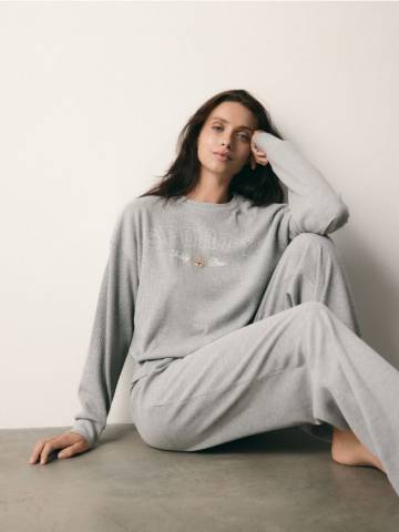 Reserved - LADIES` PYJAMA - світло-сірий - 207EY-09X Reserved - LADIES` PYJAMA - світло-сірий - 207EY-09X