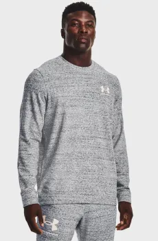 Мужской серый свитшот UA Rival Terry LC Crew Серый S Under Armour 1370404-112