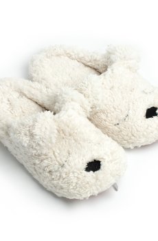 Женские комнатные тапочки Twins HS-LUX получешки Animals Bear White, размер 36-37 (24 см)