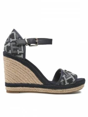 Tommy Hilfiger Еспадрильї Th Monogram Denim Wedge FW0FW06935 Cиній Tommy Hilfiger Еспадрильї Th Monogram Denim Wedge FW0FW06935 Cиній