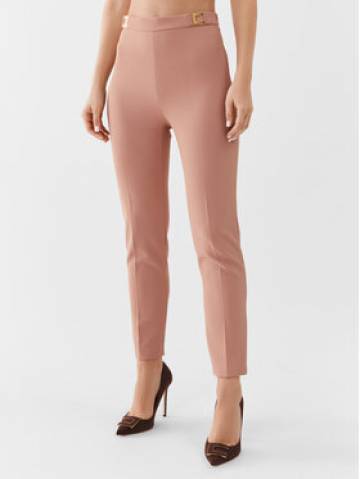 Elisabetta Franchi Штани з тканини PA-005-36E2-V280 Рожевий Slim Fit Elisabetta Franchi Штани з тканини PA-005-36E2-V280 Рожевий Slim Fit
