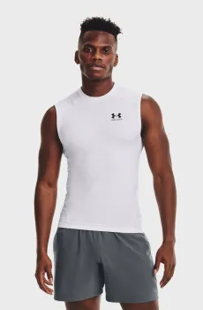Мужская белая майка UA HG Armour Comp SL-WHT Белый M Under Armour 1361522-100