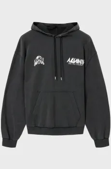 Мужское черное худи CHROMIUM Черный M AllSaints M001NF