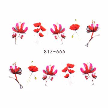 Водные наклейки для ногтей Vizavi Professional STZ-666 Водные наклейки для ногтей Vizavi Professional STZ-666