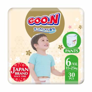 Трусики-подгузники Goo.N Premium Soft унисекс, размер 6 (2XL) (для детей 15-25 кг), 30 шт Трусики-подгузники Goo.N Premium Soft унисекс, размер 6 (2XL) (для детей 15-25 кг), 30 шт