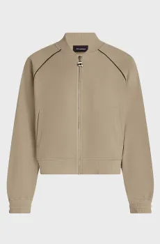 Женская бежевая спортивная кофта ikon zip up Бежевый M Karl Lagerfeld B3W20024