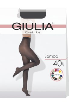 Колготки женские Giulia Samba без шортиков, 40 DEN, Fumo, размер 2