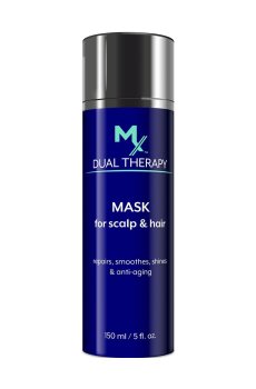 Восстанавливающая антивозрастная маска для волос и кожи головы Mediceuticals MX Dual Therapy Mask For Scalp & Hair, 150 мл