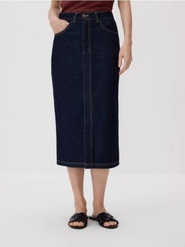 Reserved - Джинсова спідниця міді - темно-синій - 7800B-59J Reserved - Джинсова спідниця міді - темно-синій - 7800B-59J