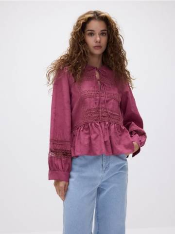 Reserved - LADIES` BLOUSE - рожевувато-ліловий - YR316-34X Reserved - LADIES` BLOUSE - рожевувато-ліловий - YR316-34X