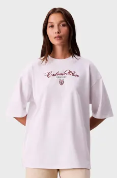 Женская белая футболка OVERSIZE CK NY Белый S Calvin Klein Jeans LV047E232G