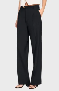 Женские черные шерстяные брюки Черный 36 Sandro SFPPA01910_Black