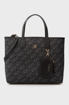 Женская черная сумка с узором ICON Черный ONESIZE Tommy Hilfiger AW0AW17685
